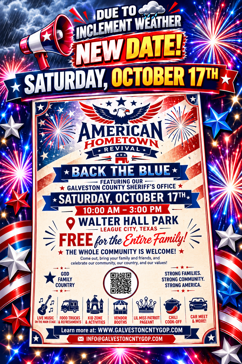 AMERICAN HOMETOWN REVIVAL * BACK THE BLUE event flyer